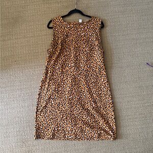 Old Navy Midi Leopard Print Sleeveless Dress
